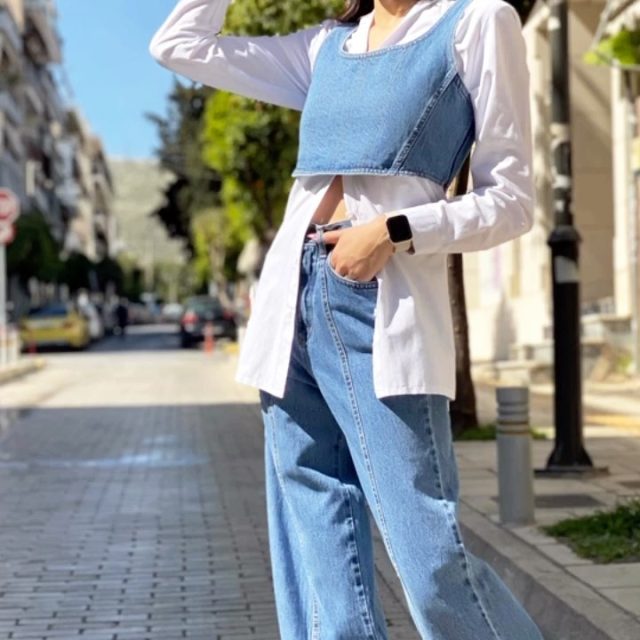 When all else fails, wear denim 👖 

We suggest : total denim look🤍 Συνδύασέ το με λευκό πουκάμισο(αν θες) 👌🏻 

#millebacini #denim #spring #fashion #shirt #stylish #bluejean