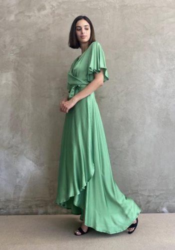 Φόρεμα Ariana κρουαζέ πράσινο