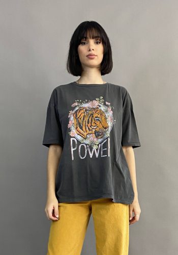 T-shirt Power στάμπα