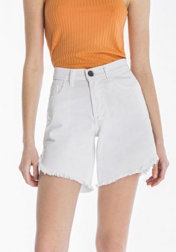 Olivia Denim Shorts – White