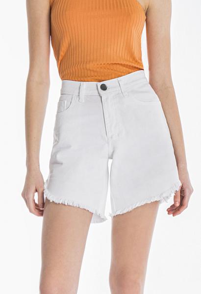 Olivia Denim Shorts – White