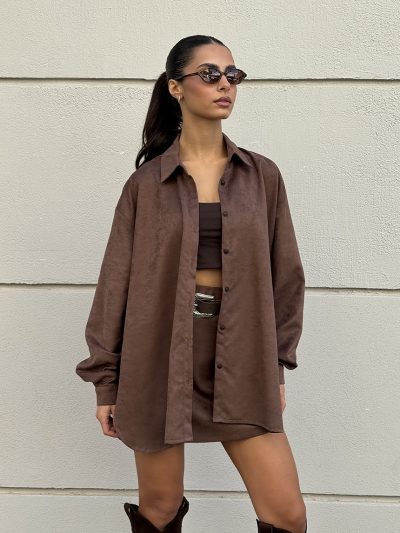 Πουκαμίσα Alcantara moka
