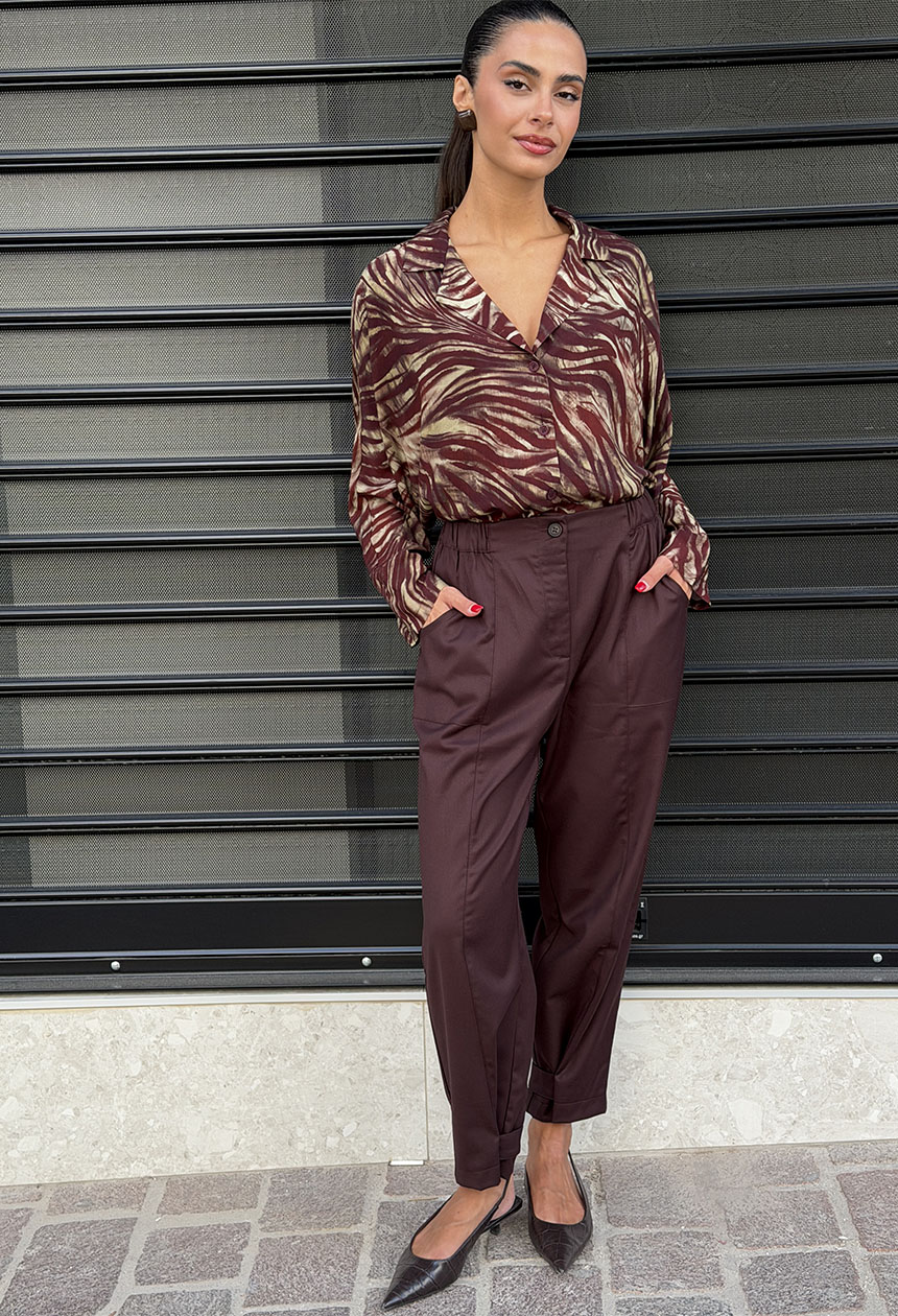 Παντελόνι ψηλόμεσο Amethyst brown