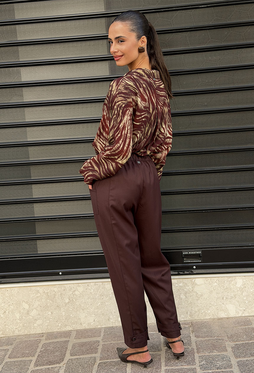 Παντελόνι ψηλόμεσο Amethyst brown - Image 3