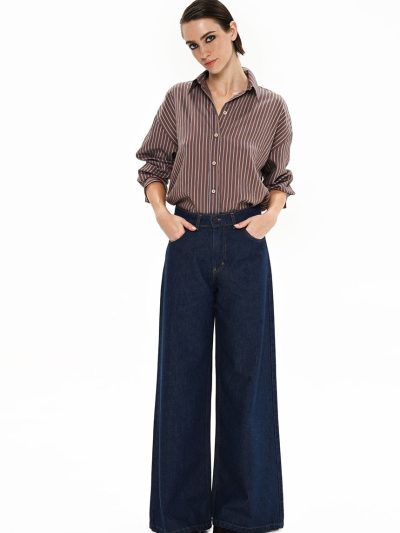 Bellen Wide Leg Denim Ocean Blue