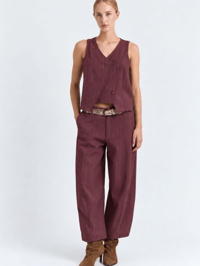FLOELLA  Παντελόνι cropped ριγέ με baggy εφαρμογή