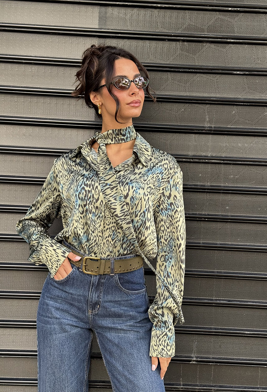 Πουκάμισο animal print Morello