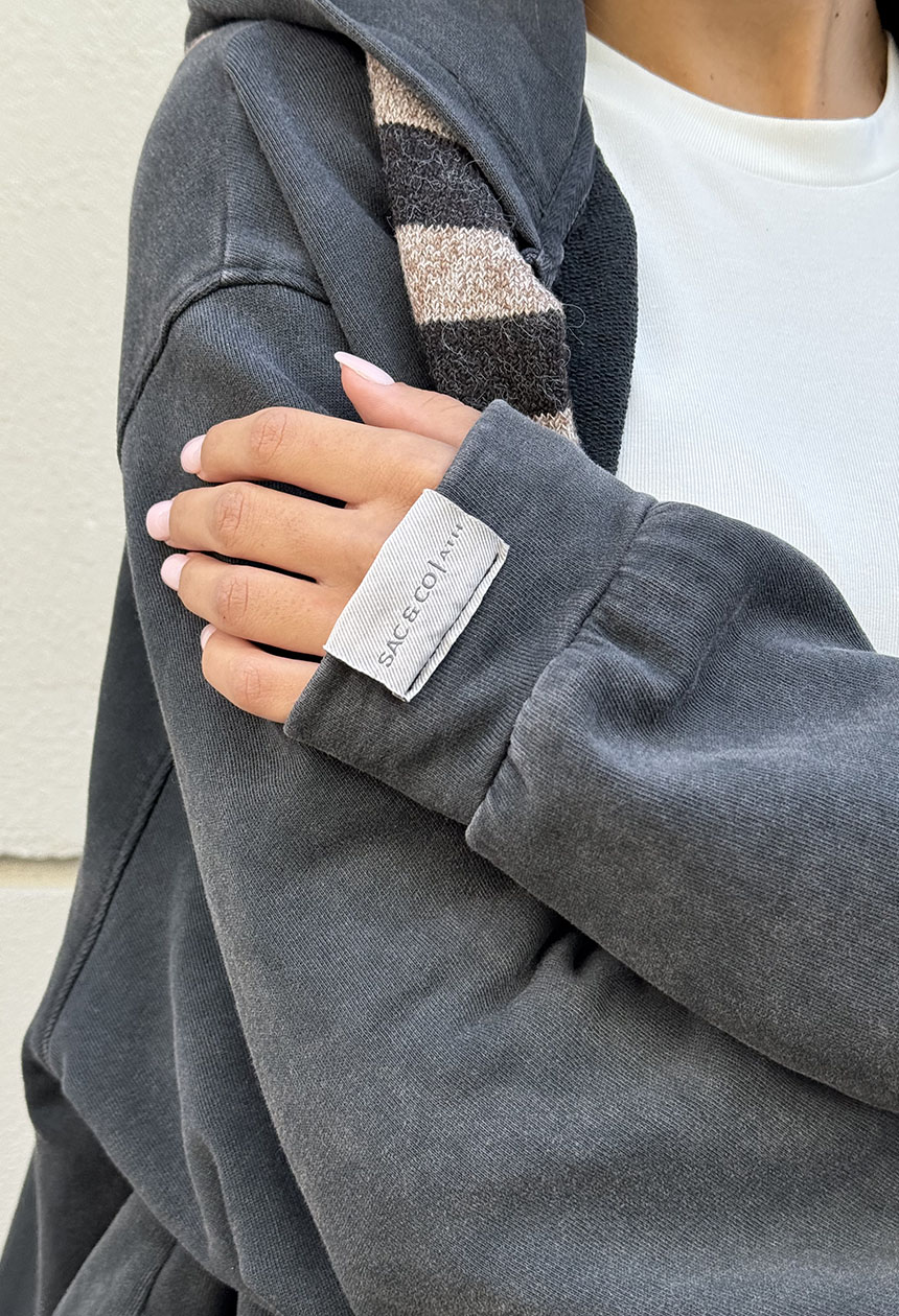 Stella Stone Black Zip Hoodie - Image 3